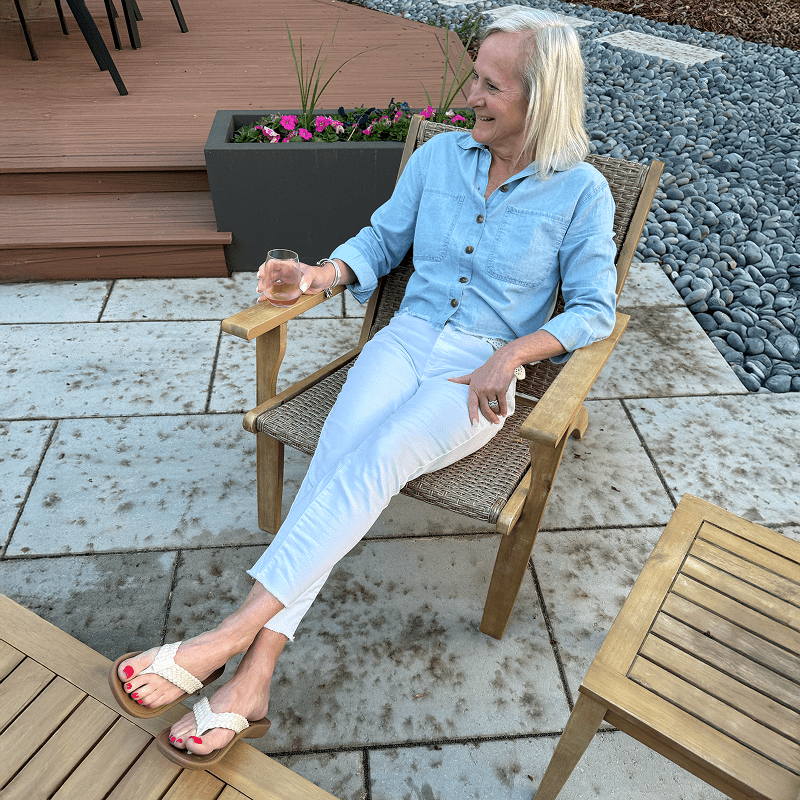 Baha Women's Flip Flops - Sale! - Toffee/Elemental Blue - Okabashi