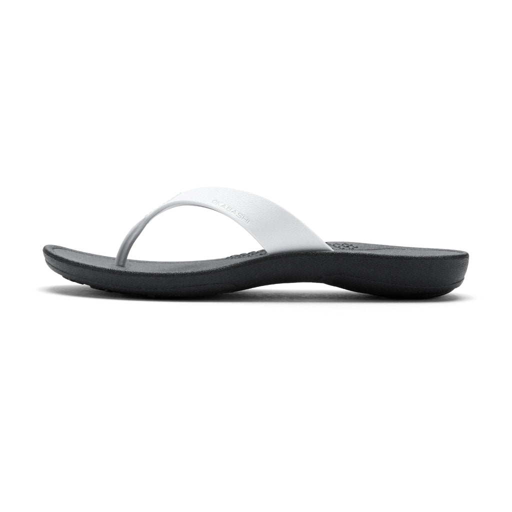 Breeze Women's Flip Flops - Black/White - Okabashi