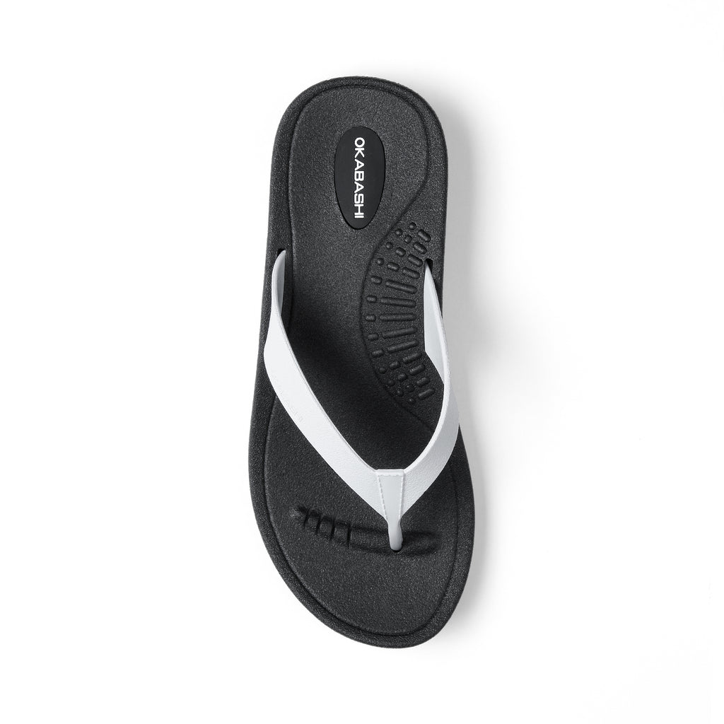 Breeze Women's Flip Flops - Black/White - Okabashi