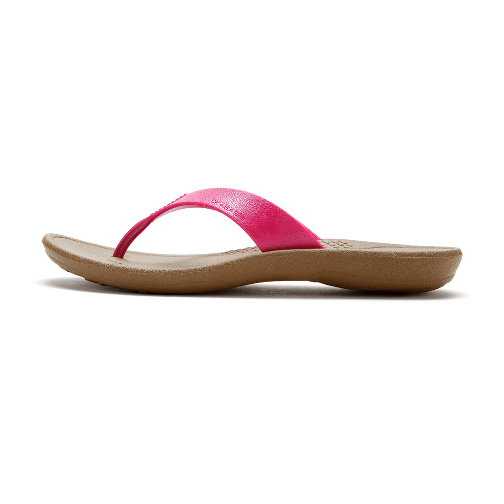 Breeze Women's Essential Flip Flop with Wide Straps - Hot Pink