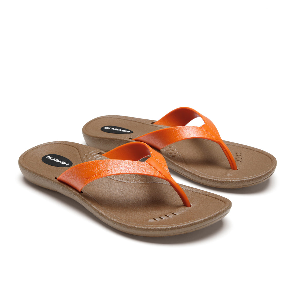 Breeze Women's Essential Flip Flop with Wide Straps - Mandarin Orange