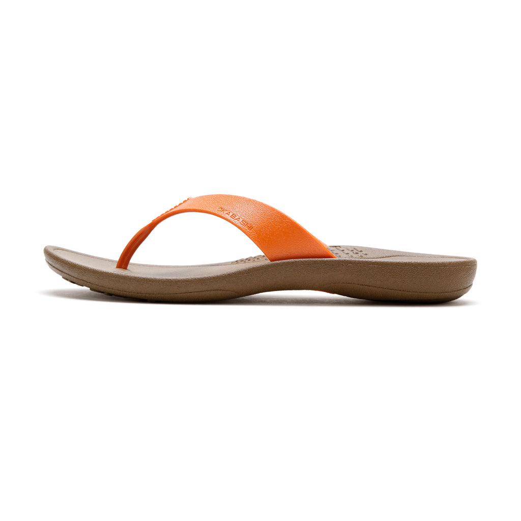 Breeze Women's Flip Flops - Toffee/Pomegranate - Okabashi