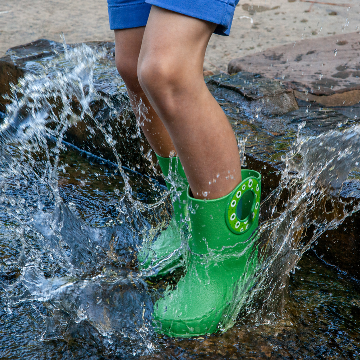 Green Kendall Toddler Rain Boot | Slip-Resistant | Made in USA