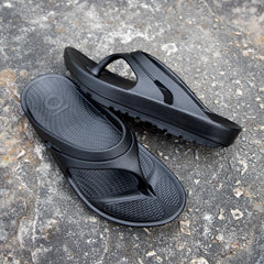 Oka Unisex Recovery Flip Flop - Cool Your Jets Black - Okabashi