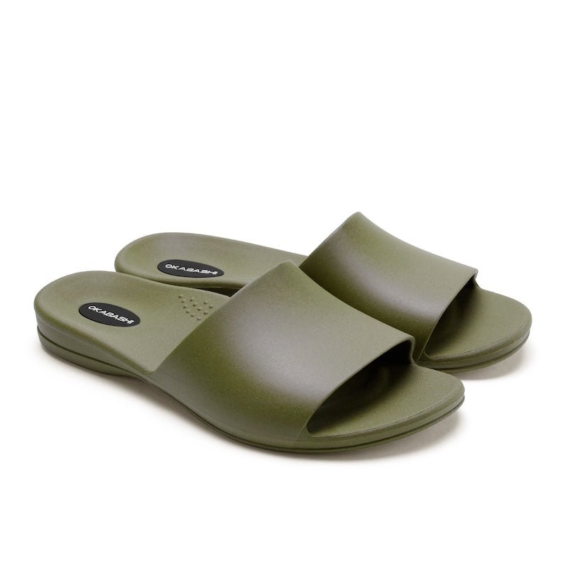 Cruise Women's Slide Sandals - Moss - Okabashi