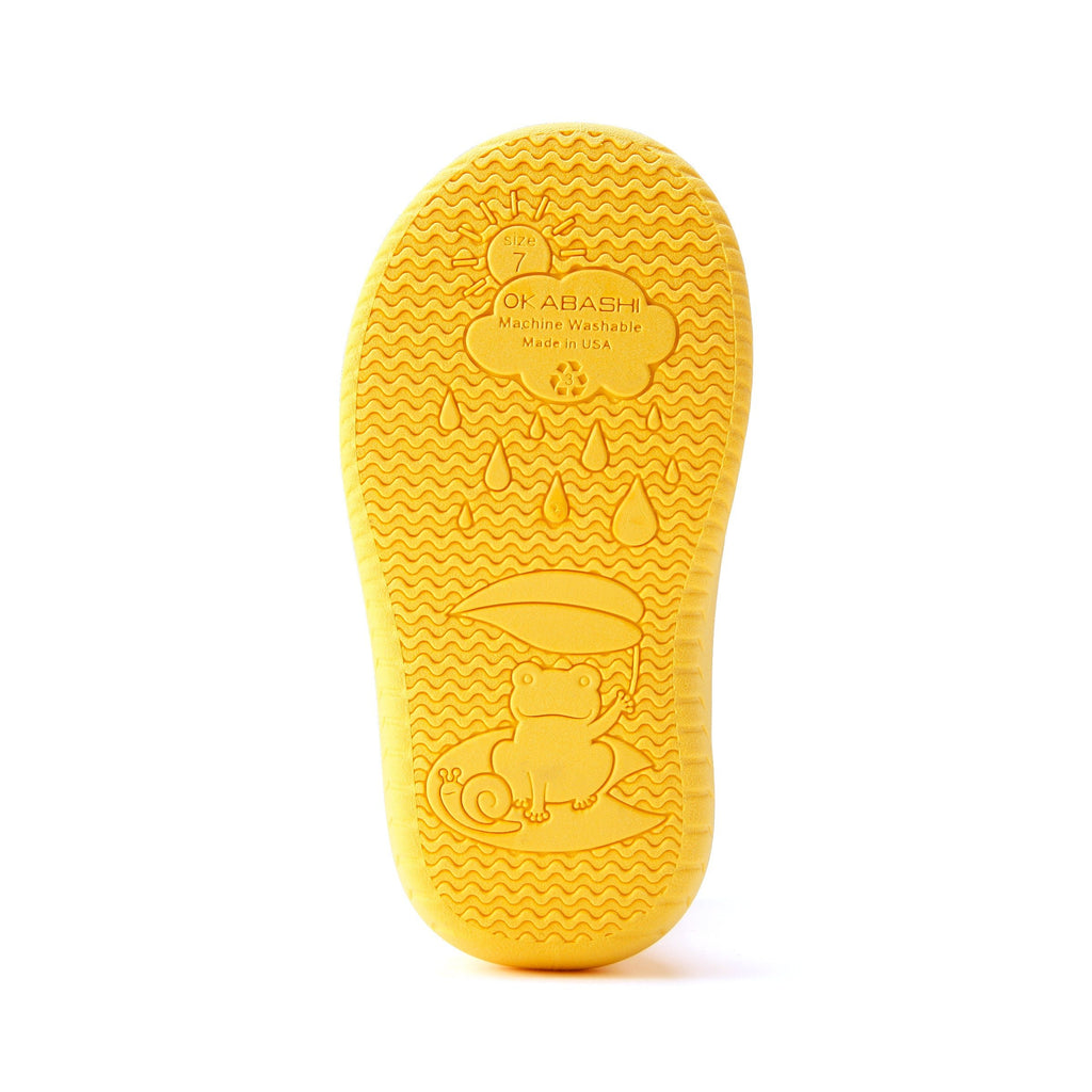 Toddler Kendall Rain Boots, Yellow Swirl - 5 - Okabashi