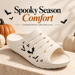 Oka Recovery Halloween Limited Edition Slides - Halloween Bats - Okabashi (Spooky Season Comfort lifestyle)