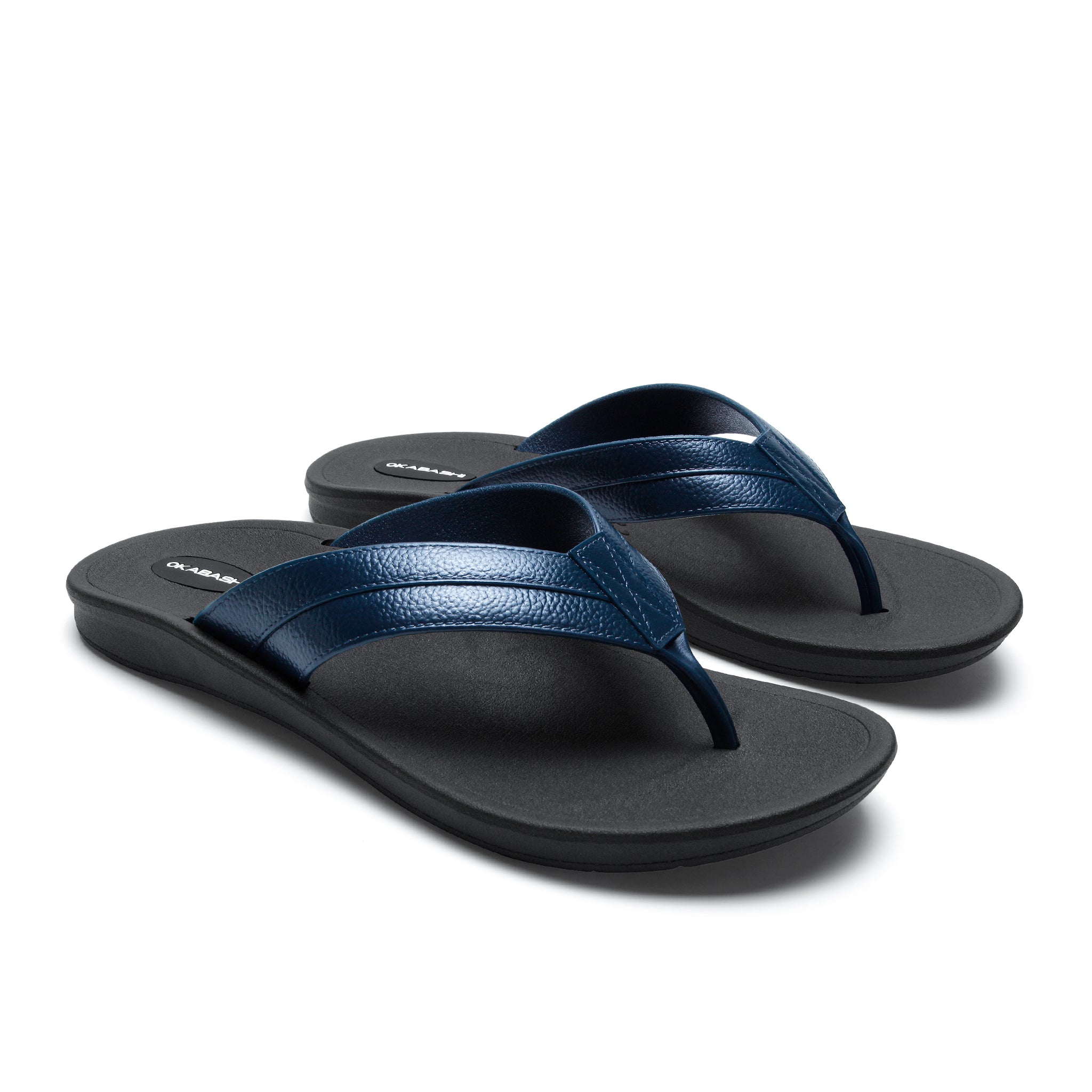 Men\'s Black Blue Orthopaedic Foot bed Flip Flops Fabric Toe Post Beach Sandals WCXTY Bunion Orthopedic Beach Sandals for Men - Lightweight  main image 3