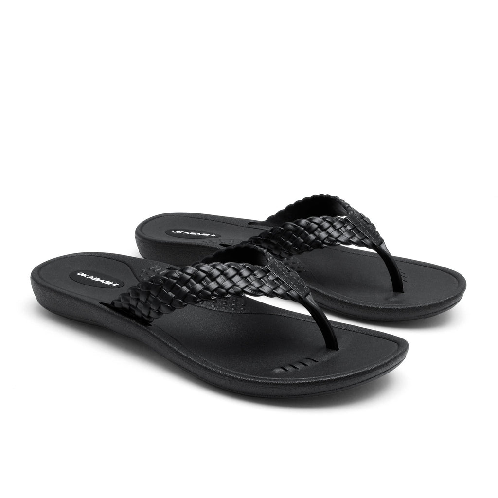 Baha Women's Flip Flops - Black - Okabashi