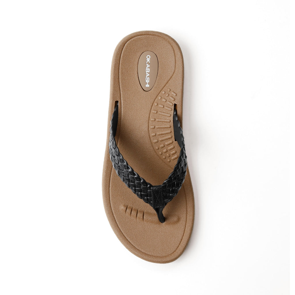 Baha Women's Flip Flops - Toffee/Black - Okabashi