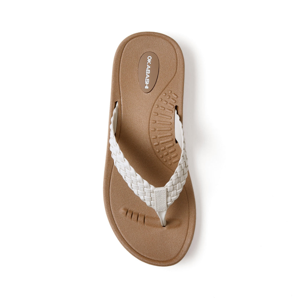 Baha Women's Flip Flops - Toffee/Vanilla - Okabashi