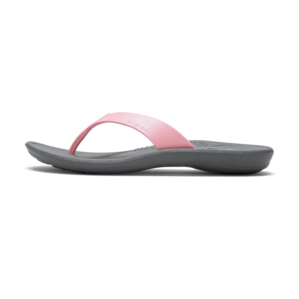 Breeze Women's Flip Flops - Slate/Blossom - Okabashi