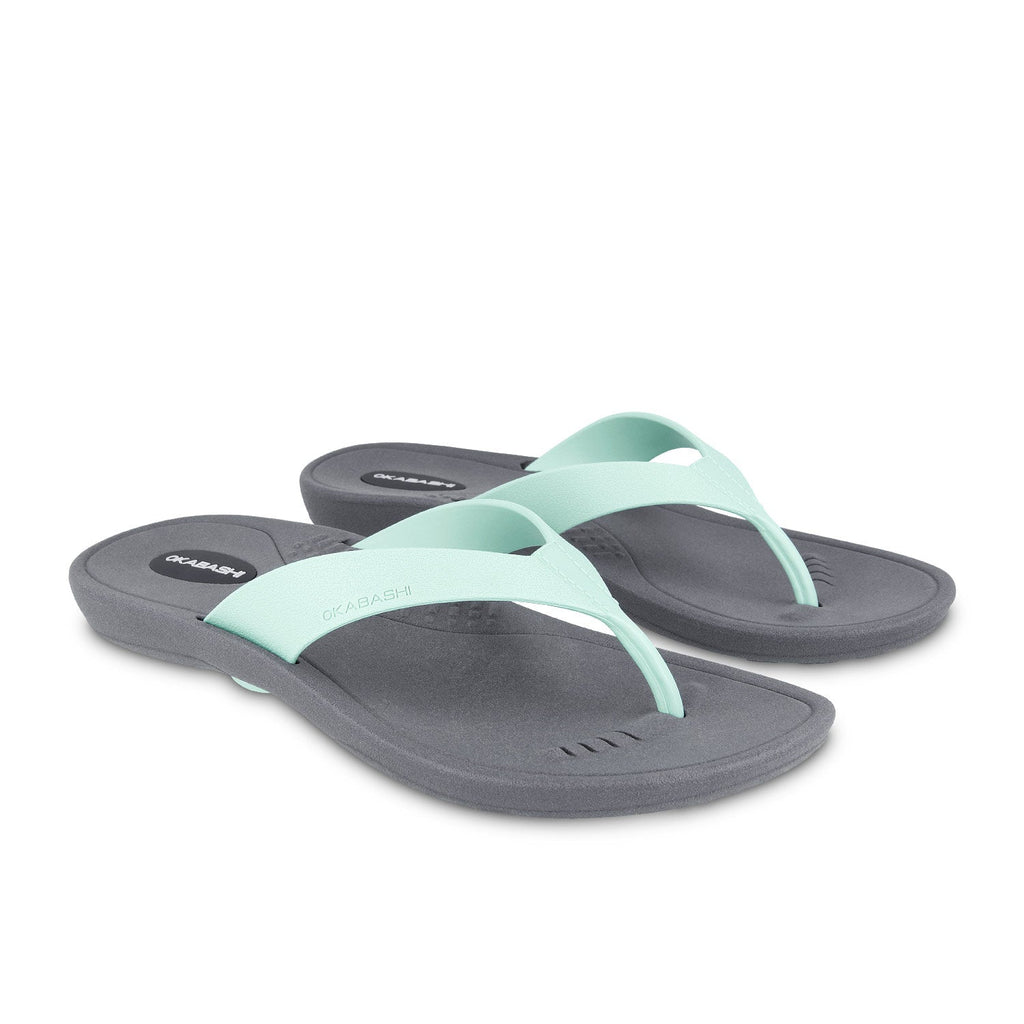 Breeze Women's Essential Flip Flop with Wide Straps - Aqua Blue