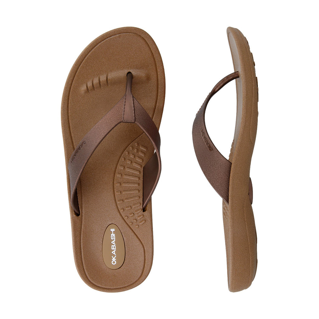 Breeze Women's Flip Flops - Toffee/Copper - Okabashi