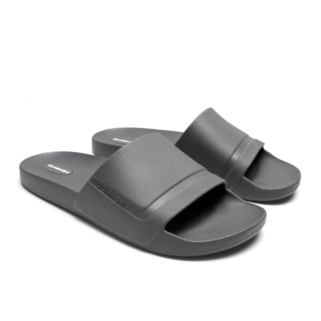 Coast Men's Slide Sandals - Slate - Okabashi