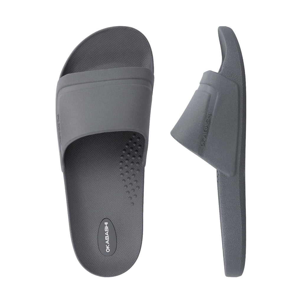 Coast Men's Slide Sandals - Slate - Okabashi