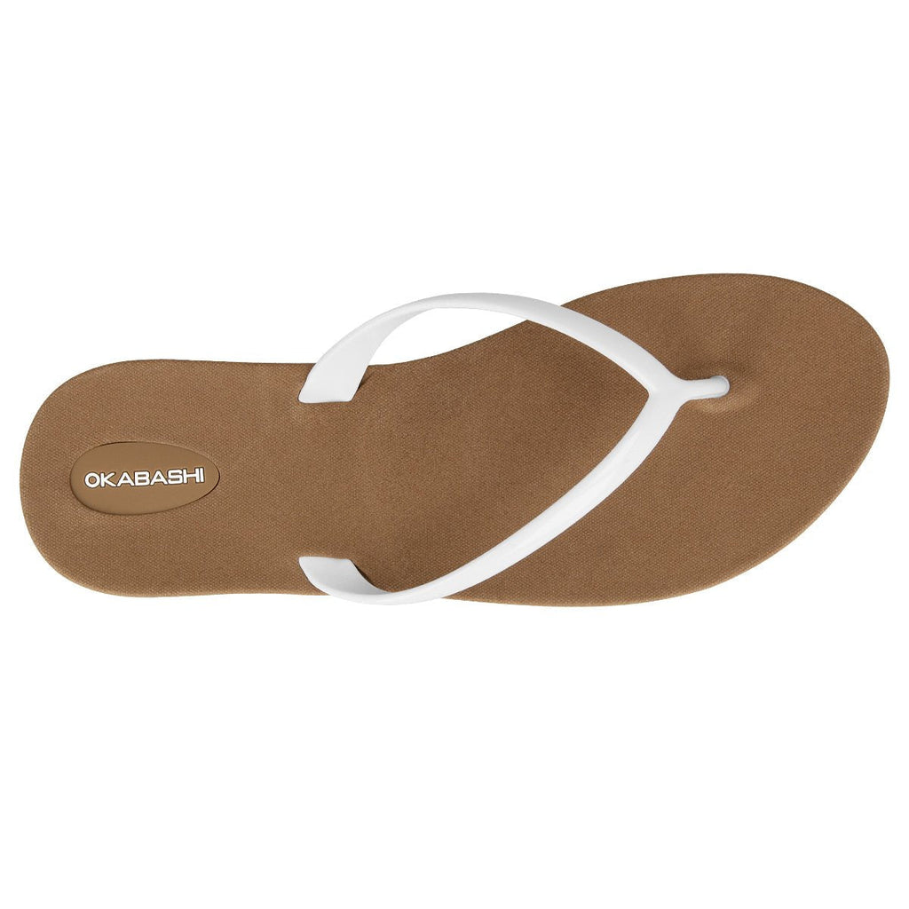 Shoreline Slim Women's Flip Flops - Toffee/Cobalt Blue - Okabashi