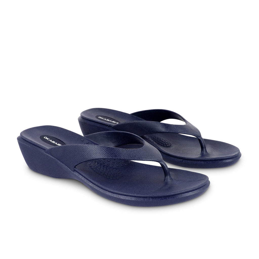 Splash Women's Flip Flops - Navy - Okabashi