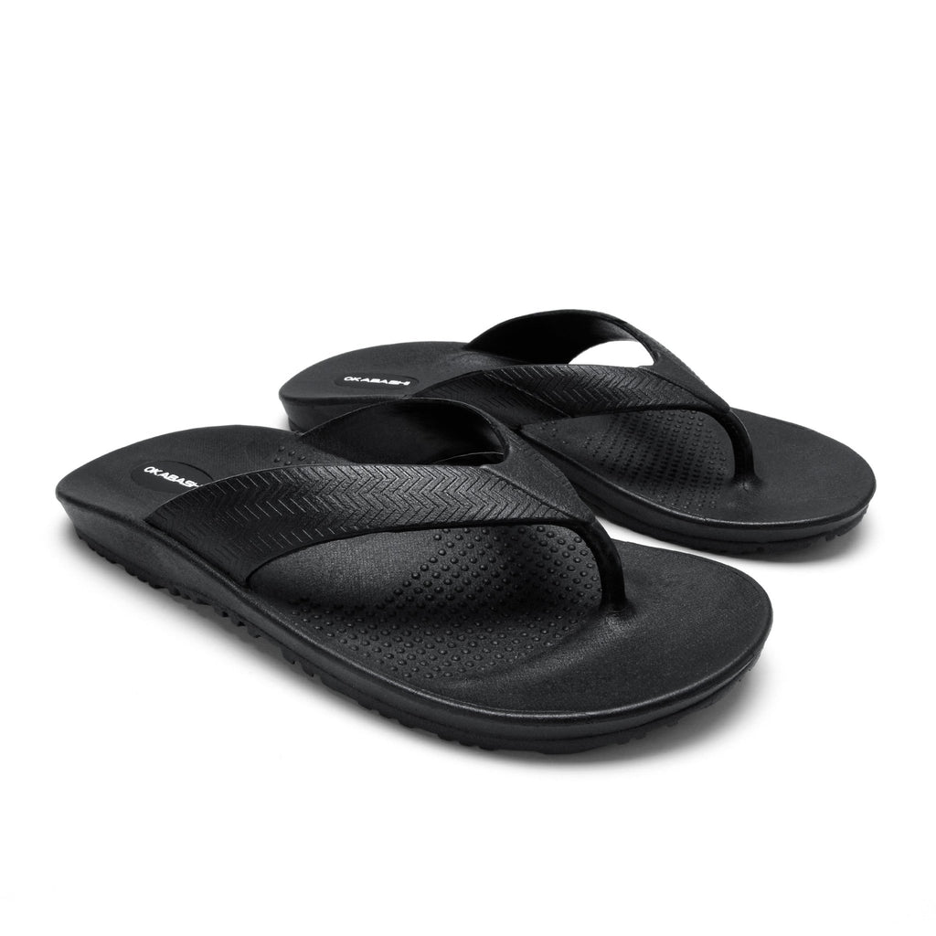 Surf Men's Flip Flops - Black - Okabashi