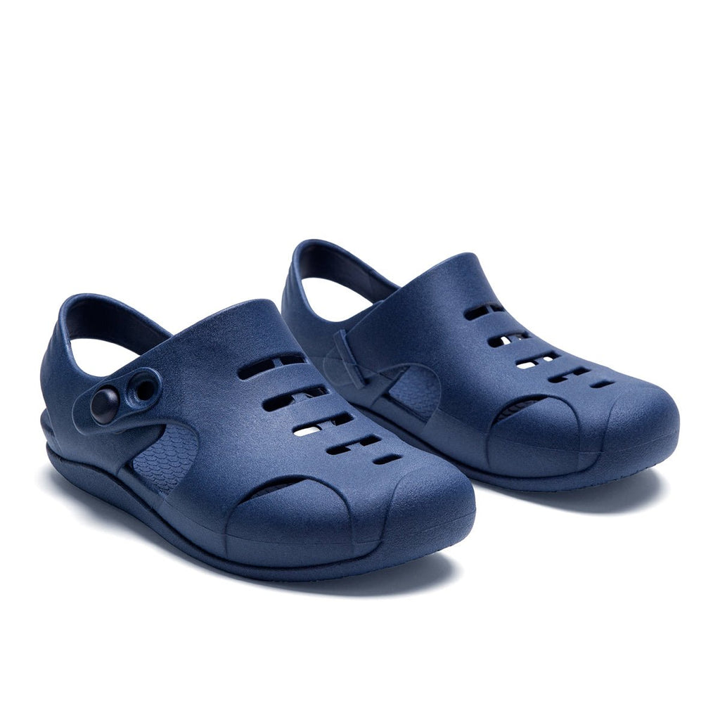 Toddler Carter Camp Shoes, Navy Blue - 5 - Okabashi