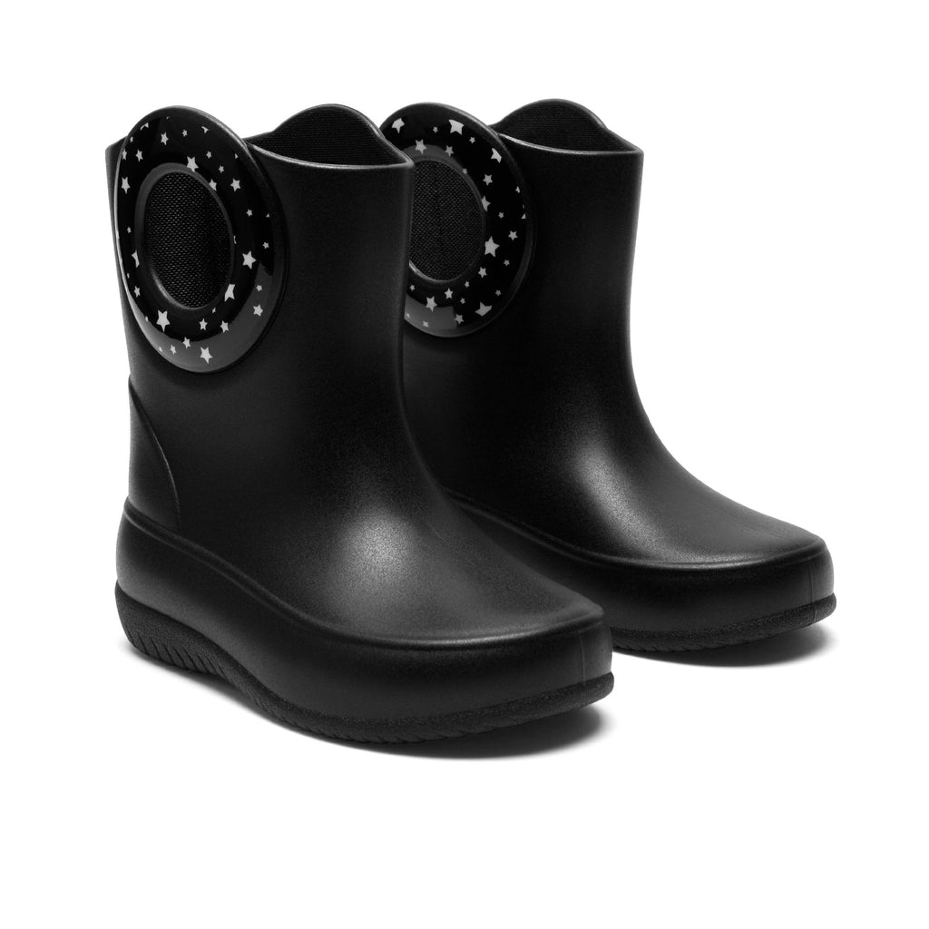 Toddler Kendall Rain Boots, Black Glow Stars - 5 - Okabashi