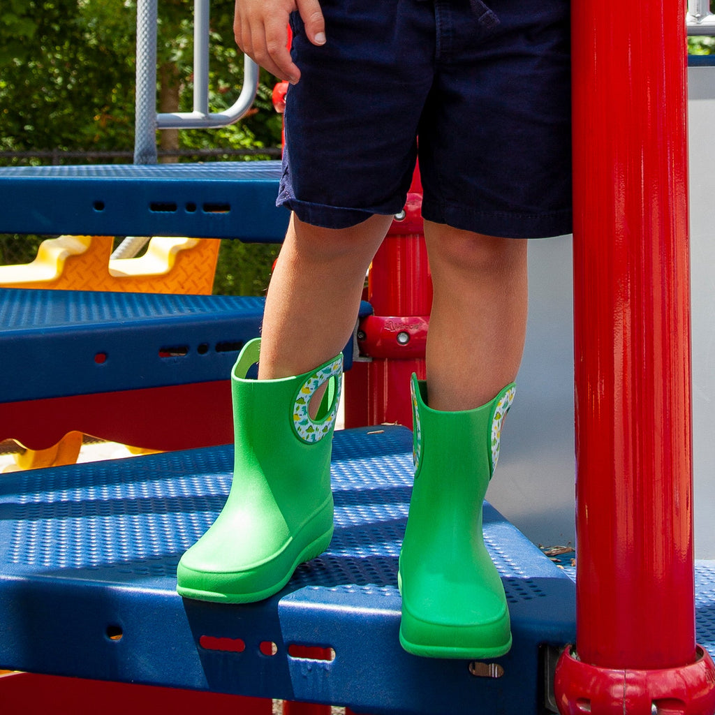 Toddler Kendall Rain Boots, Gray Sharks - 5 - Okabashi