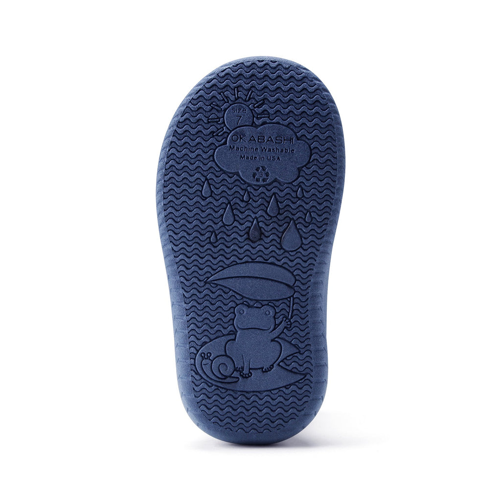 Toddler Kendall Rain Boots, Navy Sailboats - 5 - Okabashi