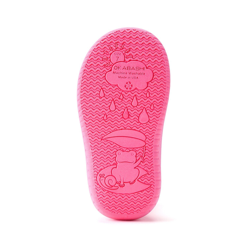 Toddler Kendall Rain Boots, Pink Hearts - 5 - Okabashi
