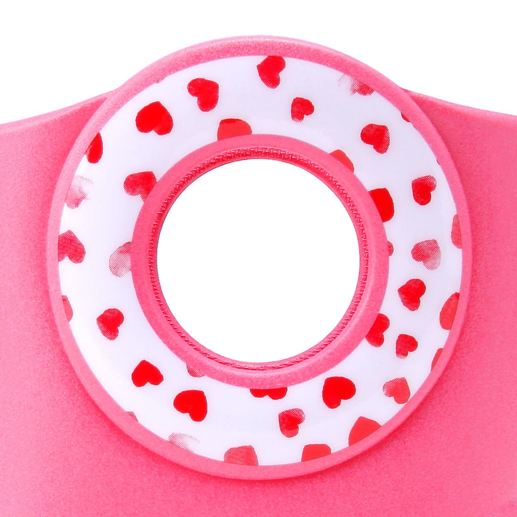 Toddler Kendall Rain Boots, Pink Hearts - 5 - Okabashi